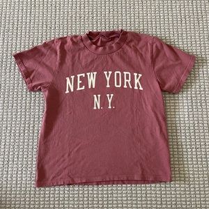 NEW YORK, NY Cropped T Shirt
